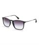 Ray Ban 0RB4187 622/8G 54 RUBBER BLACK LIGHT GREY GRADIENT DARK GREY Injected Man size 54 sunglasses