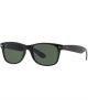 Ray Ban 0RB2132 901L 55 BLACK CRYSTAL GREEN Nylon Man size 55 sunglasses