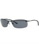 Ray Ban 0RB3183 002/81 63 BLACK POLAR GREY Metal Man size 63 sunglasses
