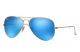 Ray Ban 0RB3025 112/17 58 MATTE GOLD CRY.GREEN  MIRROR MULTIL.BLUE Metal Man size 58 sunglasses