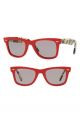 Ray Ban 0RB2140 1243P2 50 RED GREY POLAR Acetate Unisex size 50 sunglasses