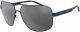 Armani Exchange 0AX2030S 61136G 64 MATTE BLUE LIGHT GREY MIRROR BLACK Metal Man size 64 sunglasses